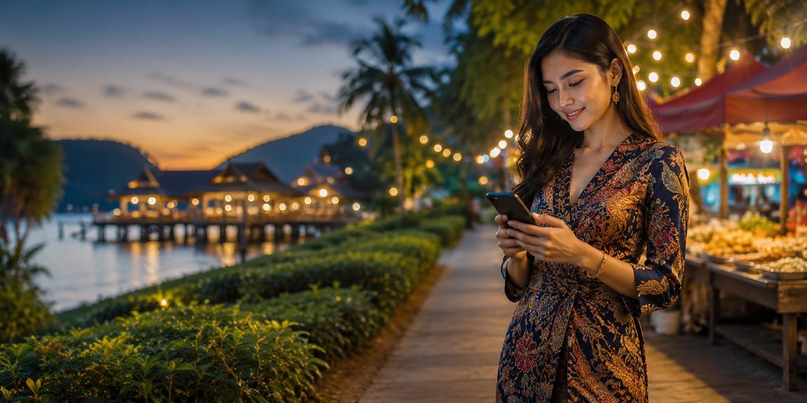 Pengguna Malaysia mendaftar akaun 50100 melalui telefon di Langkawi